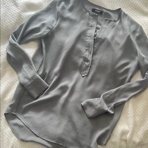 Premise Studio Women's Gray Popover Blouse XS